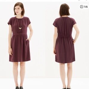 Madewell Rich Plum Midi Dress